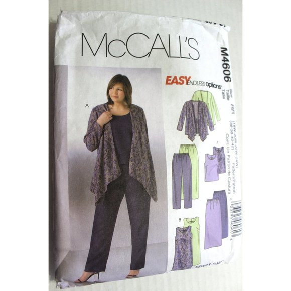 McCall's Other - CUT MCCALLS M4606 pattern capsule wardrobe plus sz